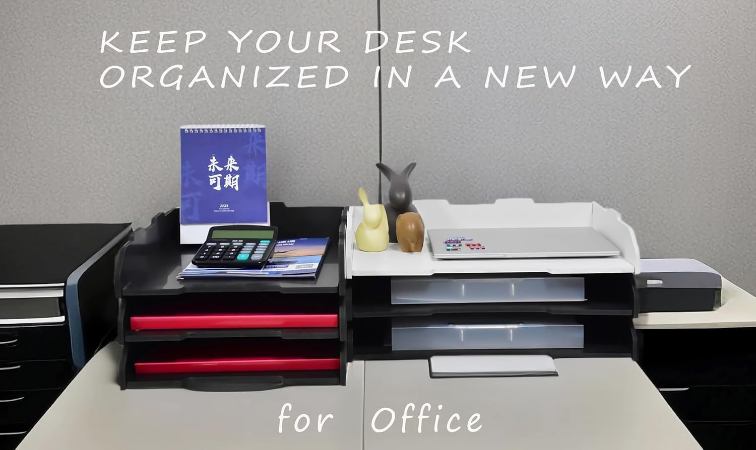 3-Tier White Desktop Paper Organizer | A3 Letter Tray Desk File Holder