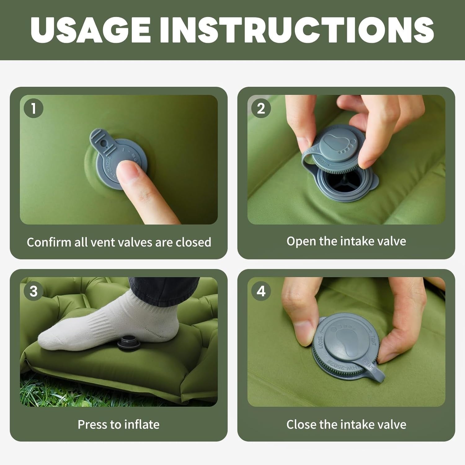 Double Inflatable Camping Mat 10cm Thick Portable Waterproof Sleeping Pad