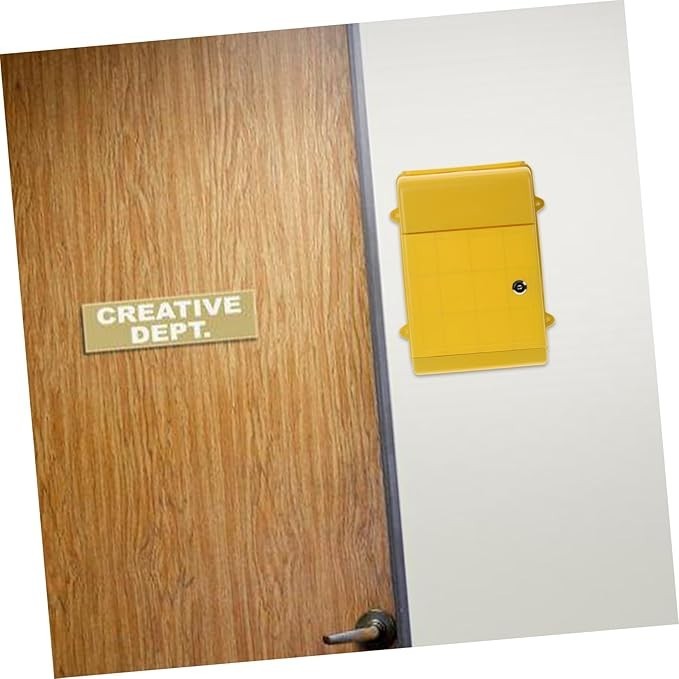 Wall Mounted Lockable Mailbox Yellow – Secure Weatherproof Post Box for Home