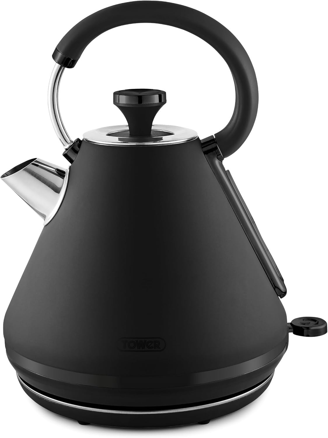 3000W Black Pyramid Kettle 1.7L Rapid Boil Cordless Retro Matte Finish