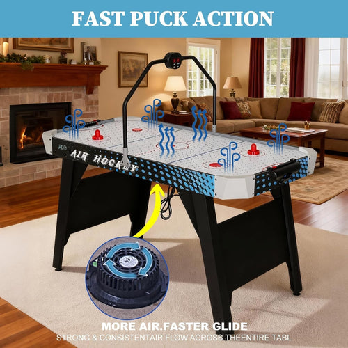 4.5ft Air Hockey Table LED Scoreboard Arcade Indoor Game Compact