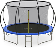 12FT Kids Outdoor Trampoline Safety Enclosure Ladder Waterproof