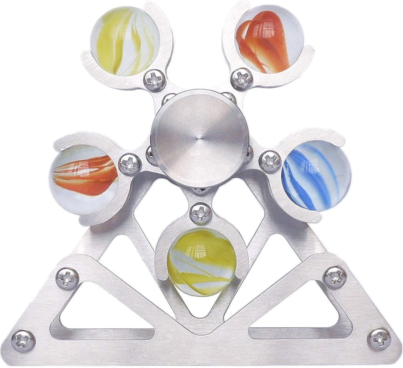 Metal Ferris Wheel Fidget Spinner Desk Toy Rainbow Balls