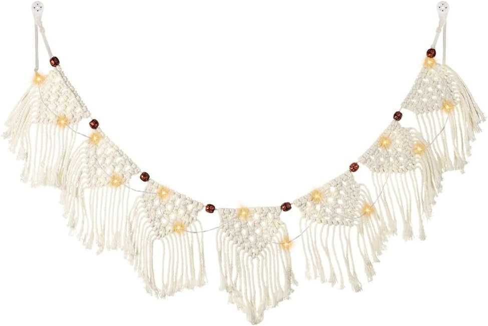 Macrame Wall Hanging Boho Cotton Tassel Bead Tapestry 0.4kg