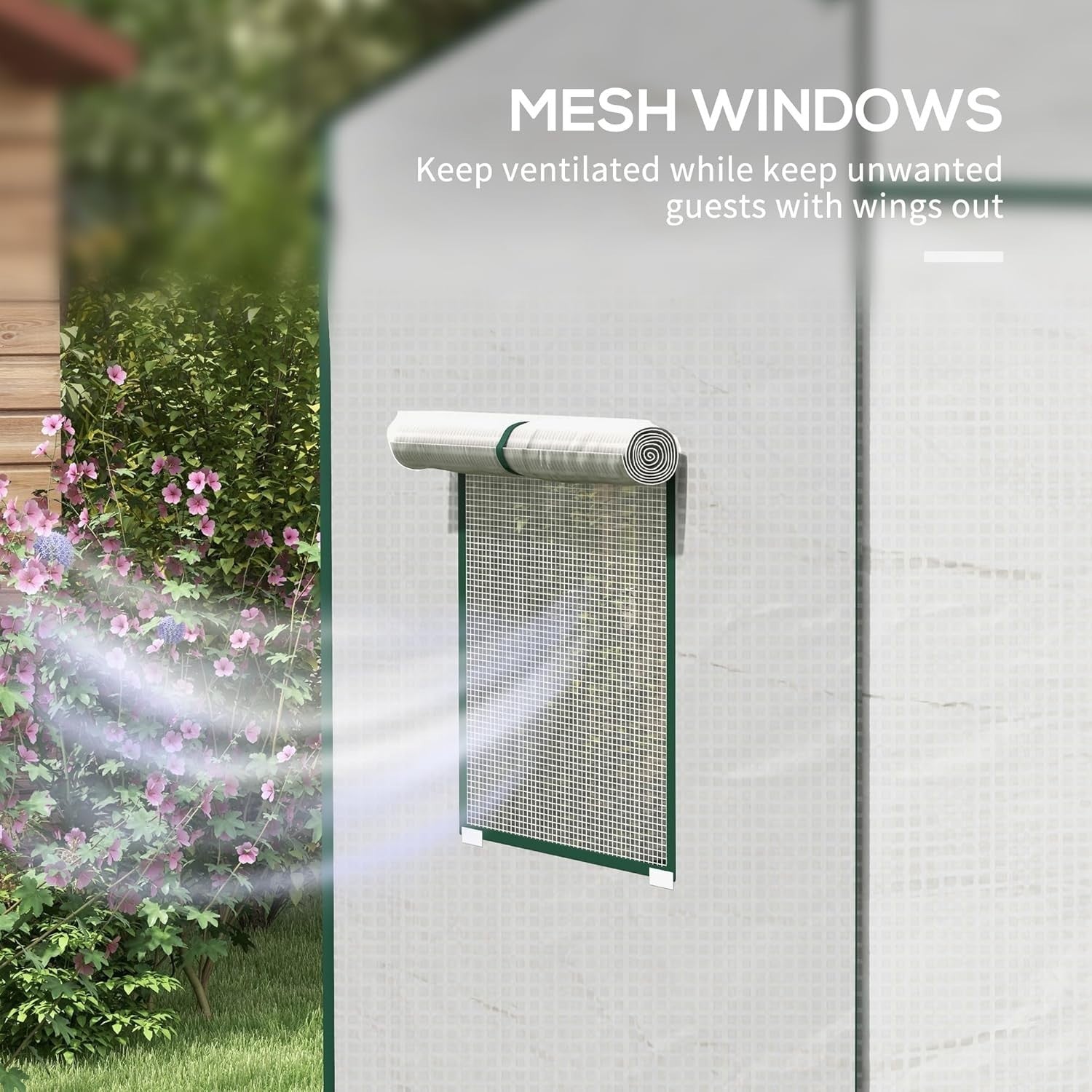 Reinforced Tomato Greenhouse 196x77x197cm Walk-In PE Cover