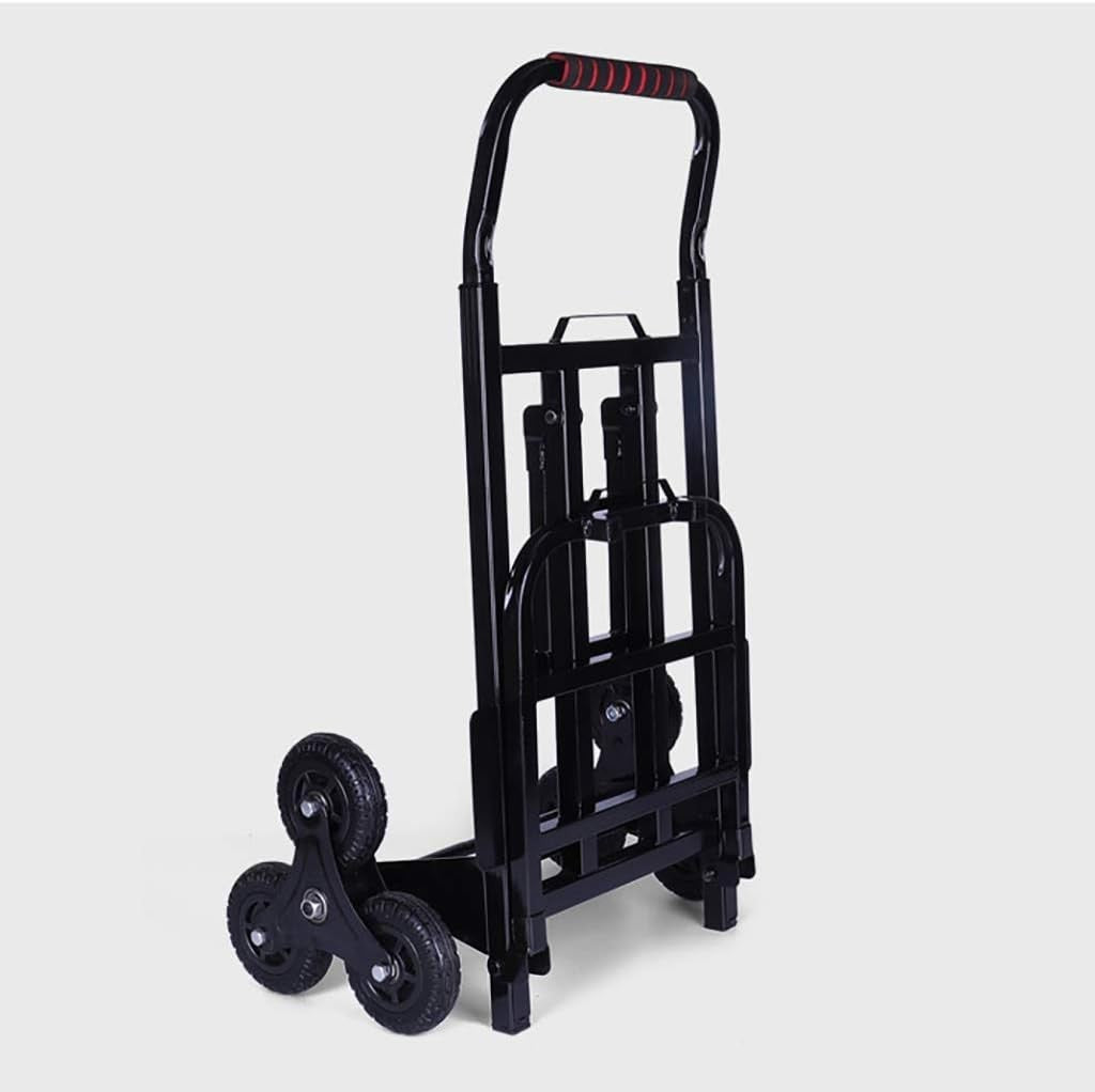 6 Wheel Stair Climbing Trolley 140kg Folding Hand Push Cart