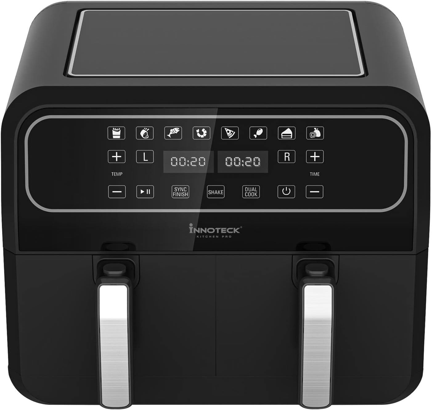 8L Dual Basket Digital Air Fryer | 8 Presets | Dual Zone Cooking | 1700W
