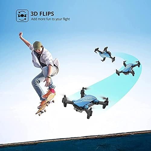 Mini Foldable Drone 720P HD Camera | Voice Control, 3D Flips, 2 Batteries