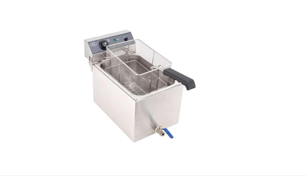Commercial Electric Deep Fat Fryer 10L 3000W Stainless Steel Drain Tap