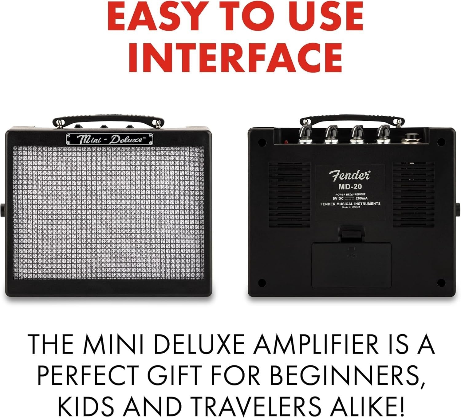 MD20 Mini Deluxe Guitar Amp 1W Portable Battery Headphone Practice