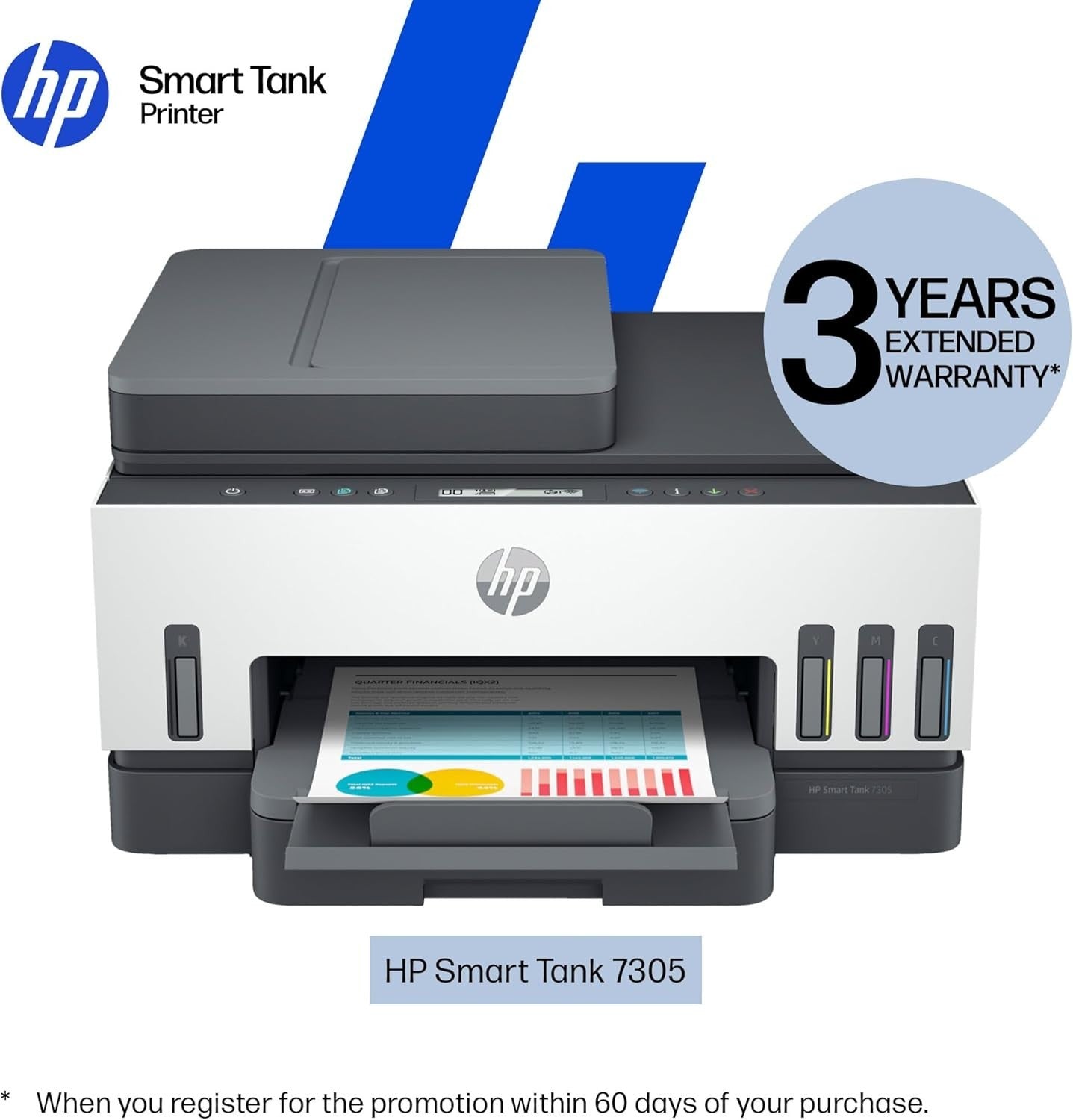All-In-One Grey Wireless Printer Duplex Feeder Scan Copy Fax Home Office
