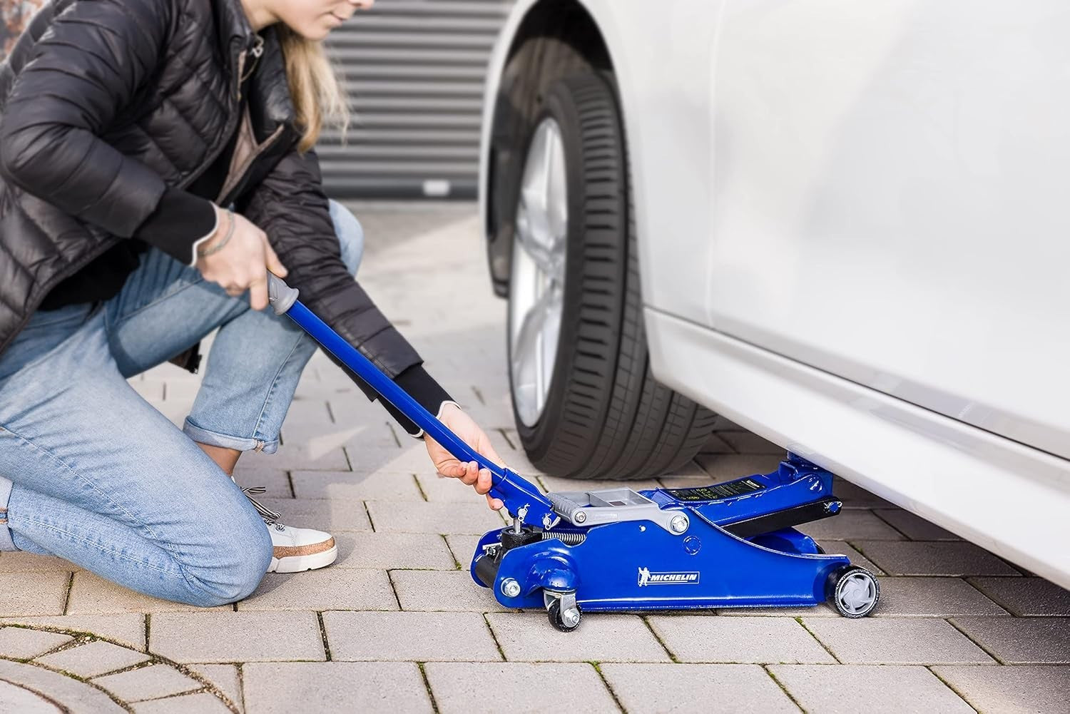2 Ton Hydraulic Trolley Jack 105–350mm Low-Entry Floor Jack Car Lift Blue