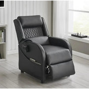 Gaming Recliner Chair Faux Leather Black | Ergonomic Cinema Armchair