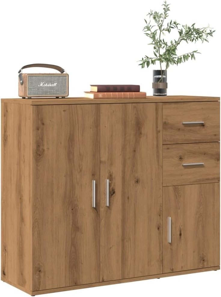 Modern Oak Sideboard Cabinet Storage Unit Drawers Cupboard for Home