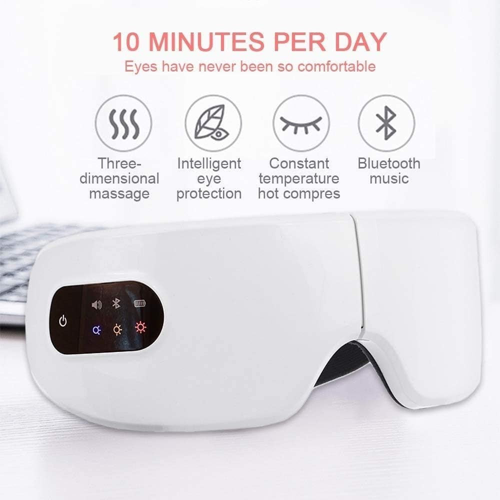 Heated Eye Massager Bluetooth Foldable Rechargeable