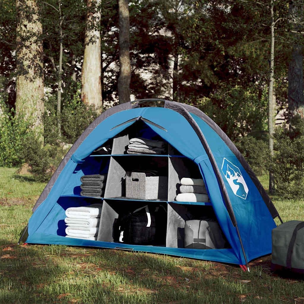9 Compartment Camping Storage Tent Blue Portable Organizer