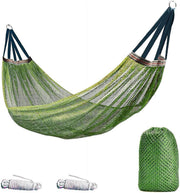 Portable Lightweight Camping Hammock 400lb Load Nylon with Tree Straps Green