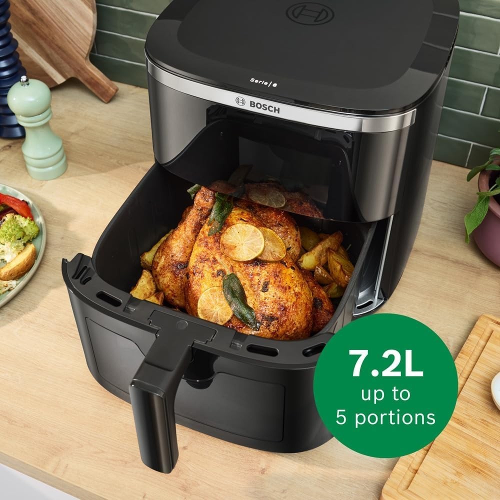 7.2L XXL Air Fryer Viewing Window Dual Heating 7 Presets Touchscreen