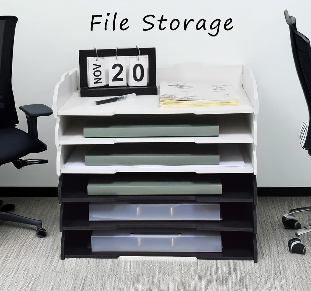 A3 3-Tier Desk File Organizer | Desktop Paper Tray Storage | Office & Home