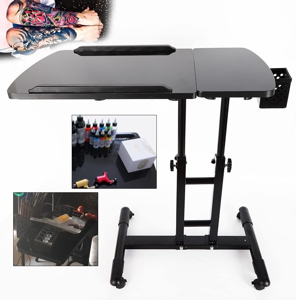 Adjustable Tattoo Workstation Stand Mobile Desk Table Salon Studio Equipment
