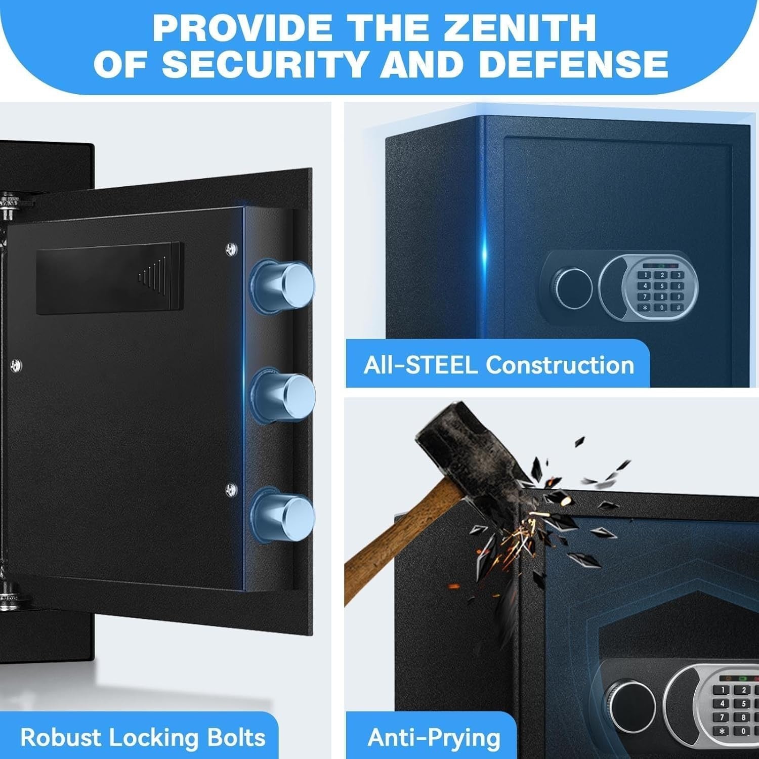 35L Fireproof Safe Box Digital Keypad Cash Document Security Safe