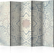 Soft Pastel Mandala 5-Panel Room Divider 225×172cm Privacy Screen