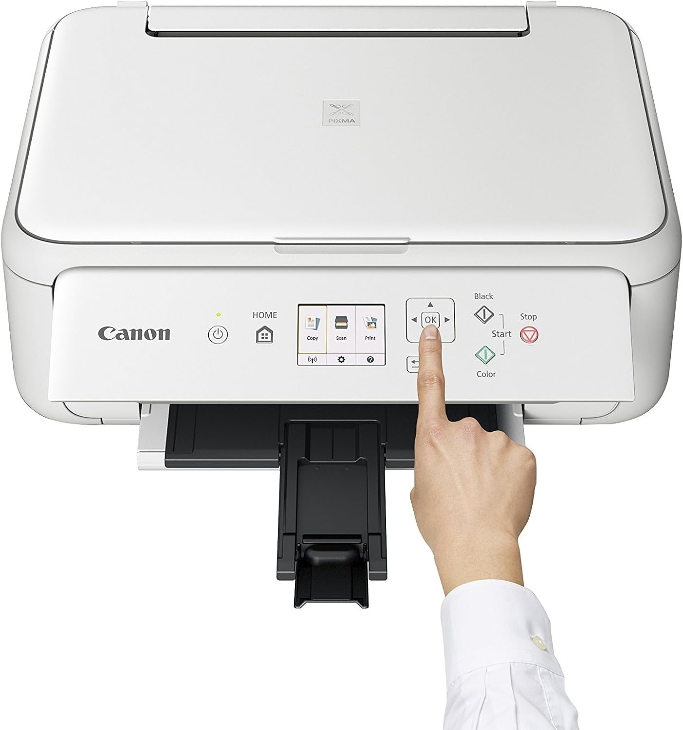 Wireless 3-in-1 Colour Printer A4 Duplex LCD Screen White