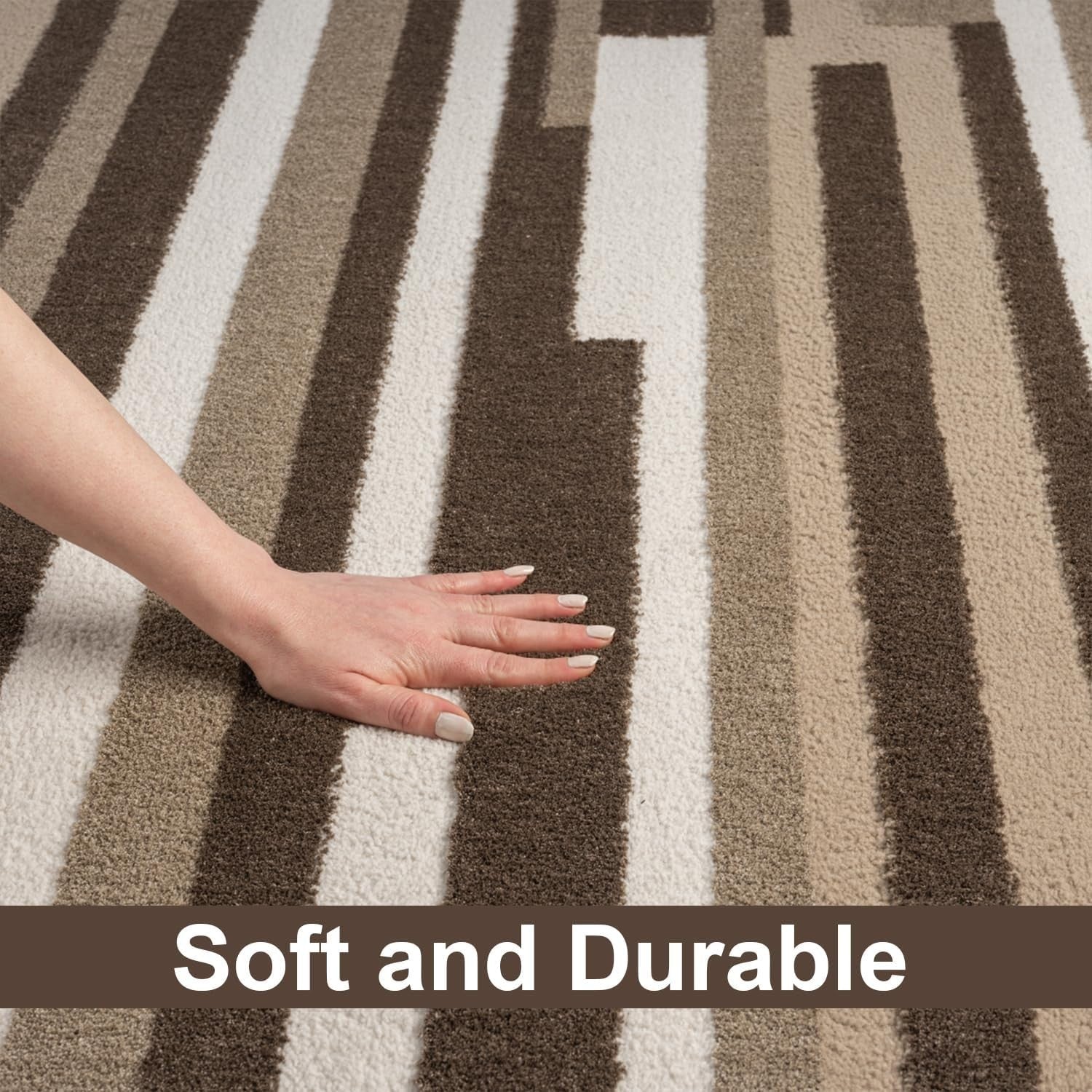 Large Washable Area Rug Anti Slip Short Pile Living Room 160x230cm