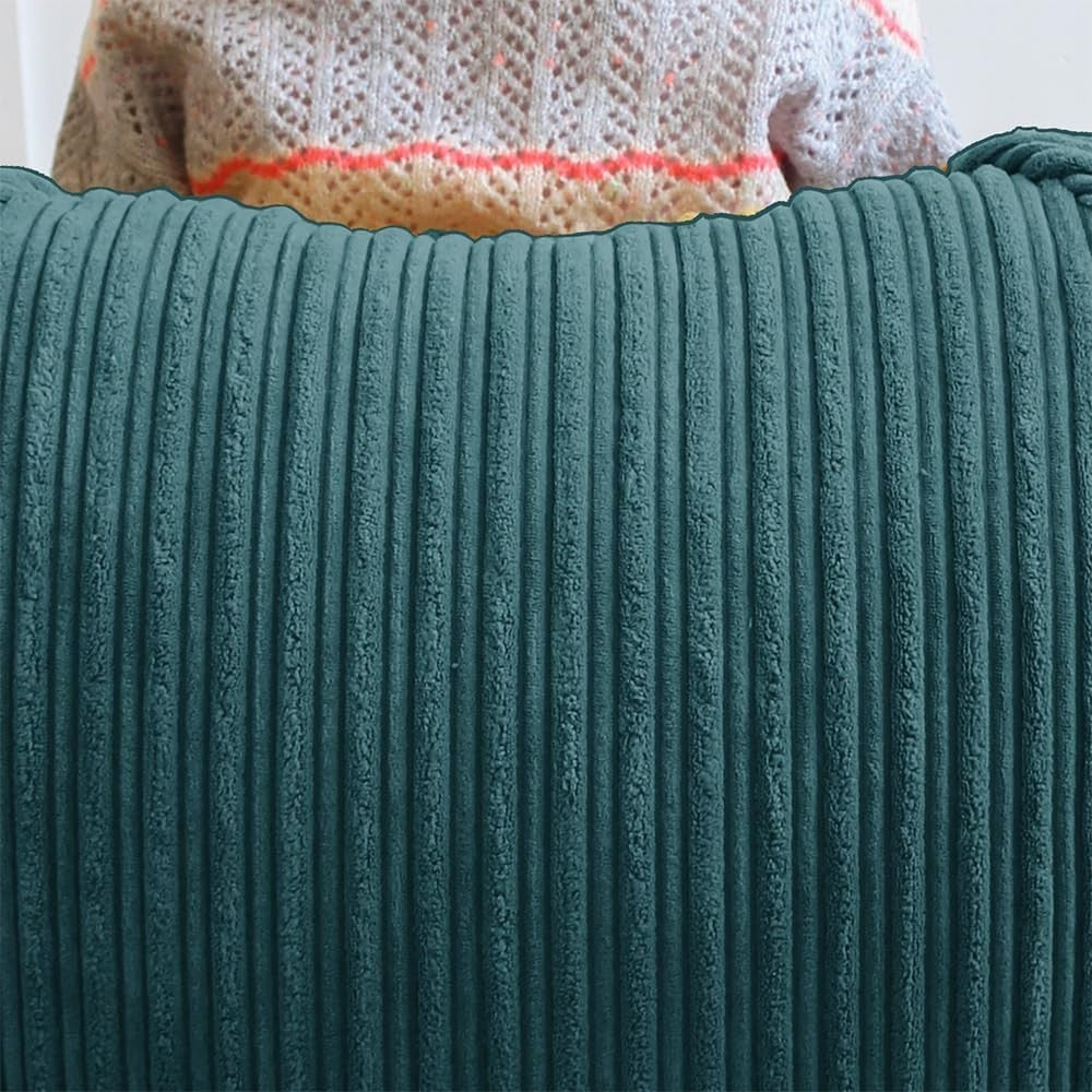 Kids Bean Bag Chair Teal Corduroy Mini Slouch Seat 60x80cm Washable Soft