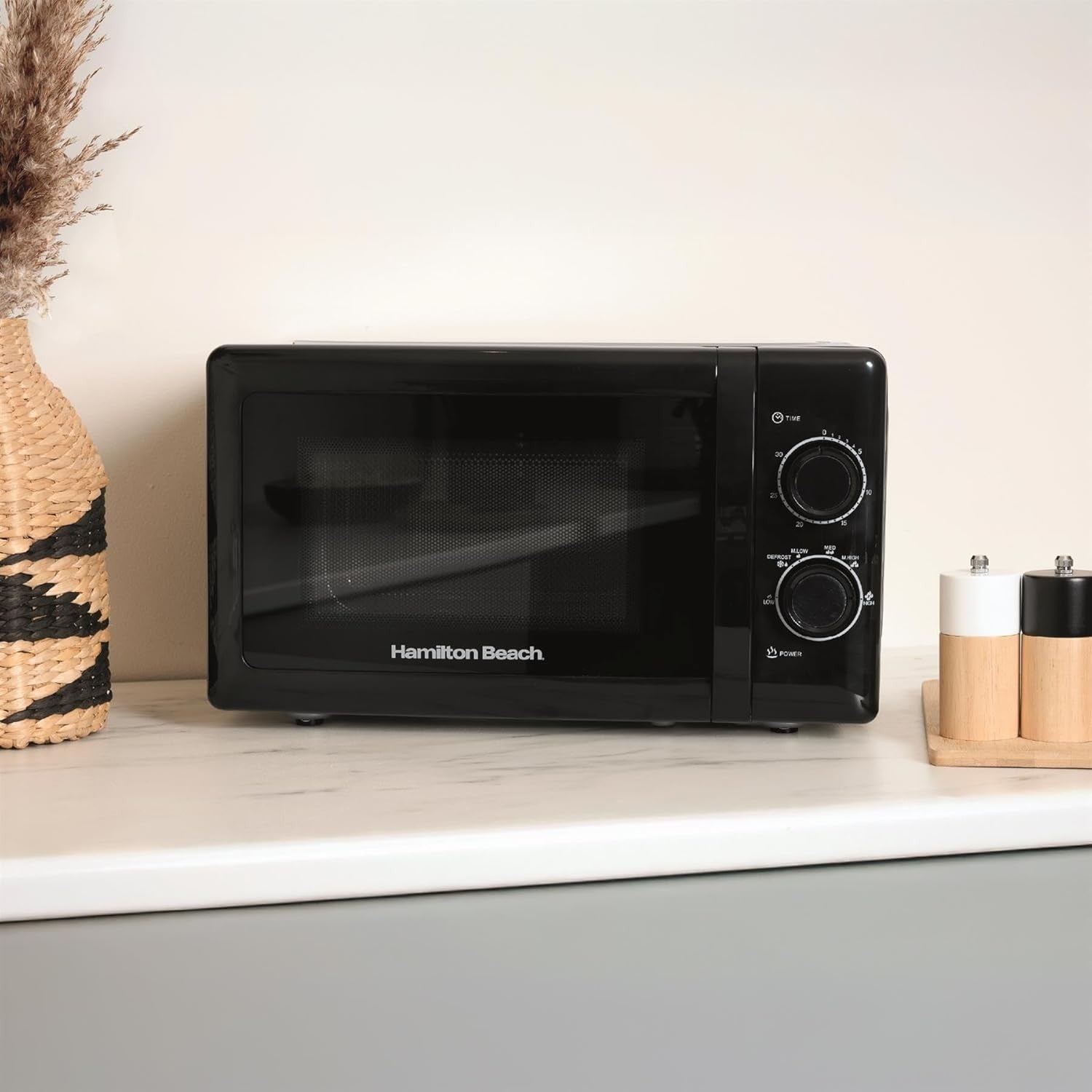 3pc Black Kitchen Set 20L Microwave 1.7L Kettle Toaster