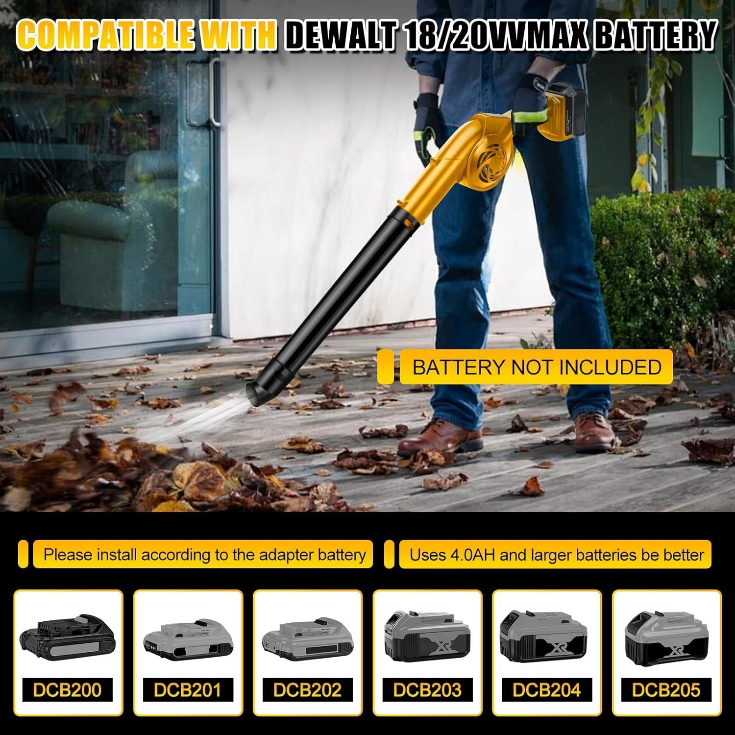 Cordless Leaf Blower 18V 3-in-1 Brushless Handheld Garden Cleaner Tool Only