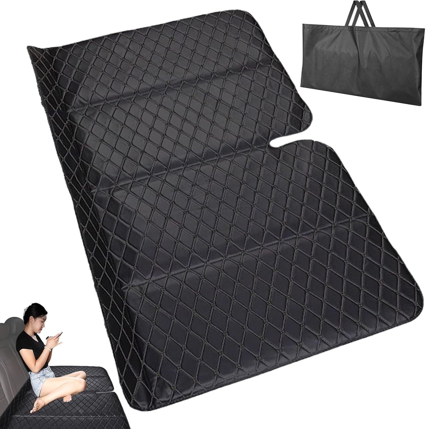 Non-Inflatable Car Mattress 128x80cm | Foldable SUV Back Seat Bed
