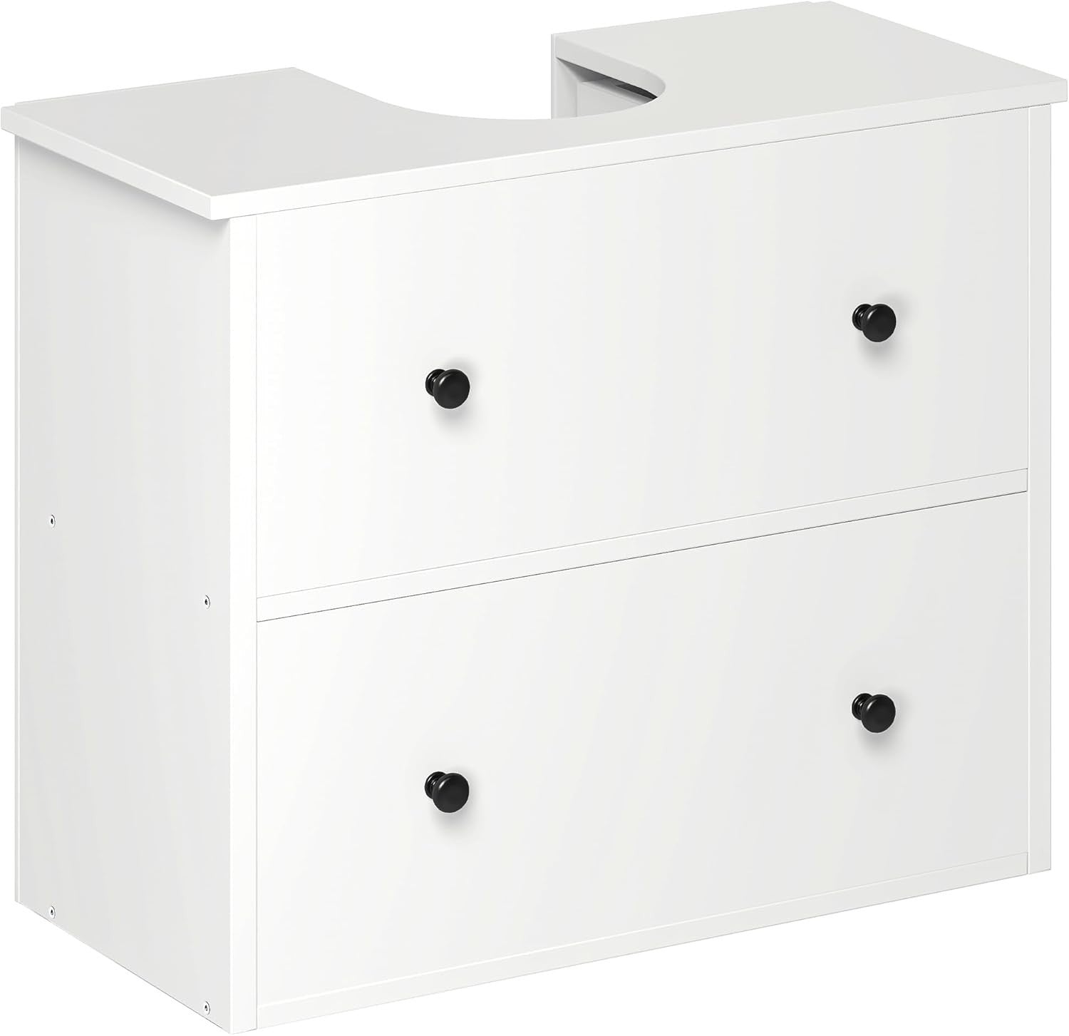 Under Sink Bathroom Cabinet White – 2 Drawer Storage Unit for Compact Bathrooms