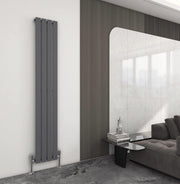 Designer Flat Panel Radiator 1800x272mm Anthracite Modern Wall Heater