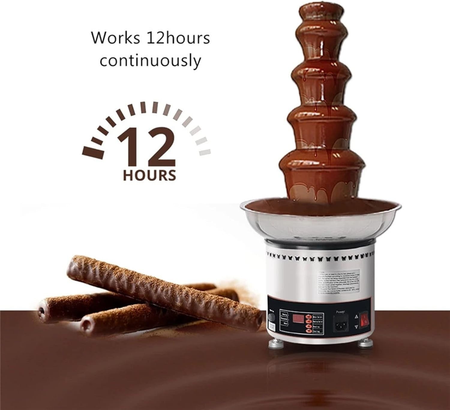 6 Tier Commercial Chocolate Fountain Machine Fondue Waterfall Steel