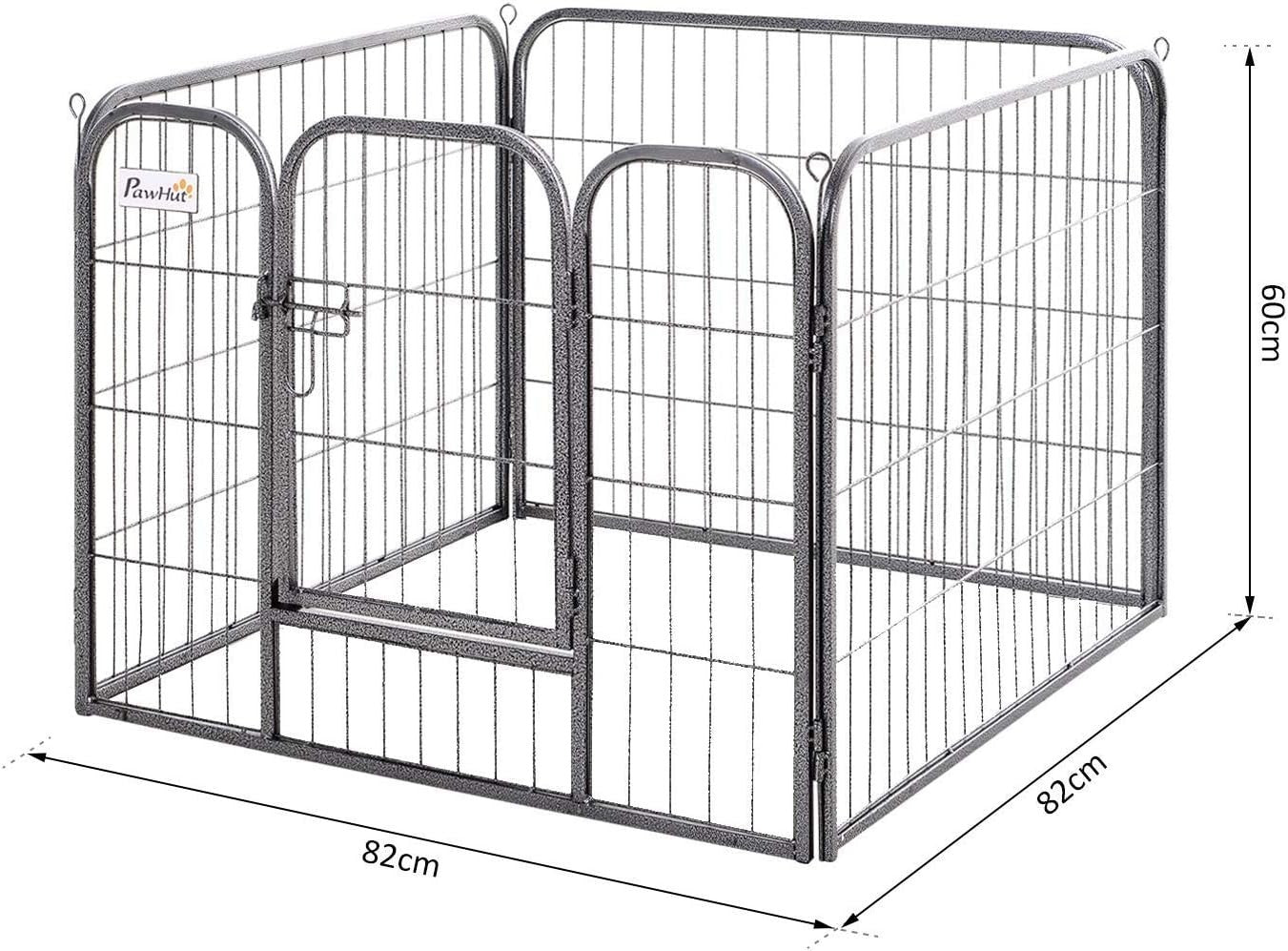 Heavy Duty Foldable Metal Pet Playpen 82x82x60cm Indoor Outdoor Kennel