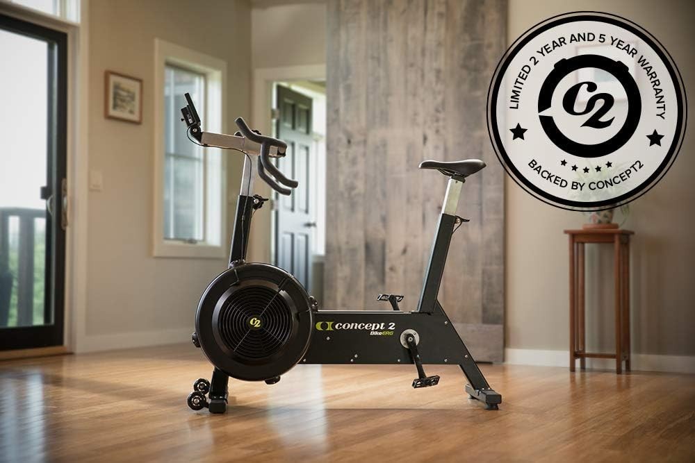 Air Resistance BikeErg w/ PM5 Monitor, Adjustable Seat & Smooth Flywheel