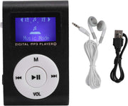 Mini Portable MP3 Music Player with Sports Clip, LCD Screen – Black