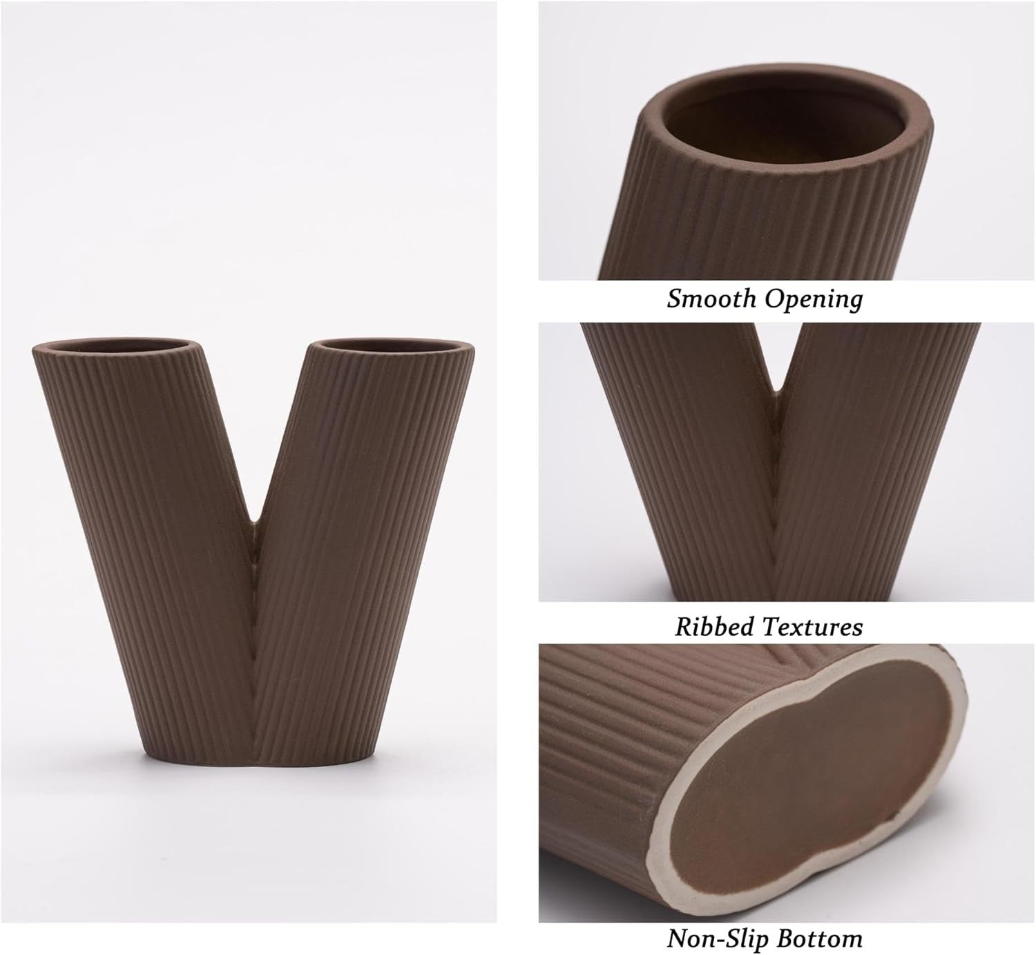 Ceramic Vase Set of 4 Modern Nordic Boho Home Decor Sculptural Ornaments