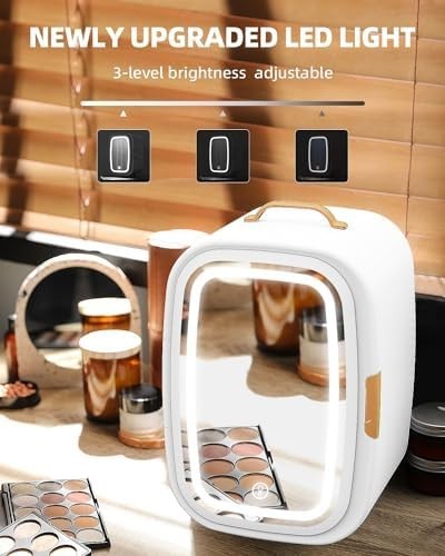 15L Mini white Fridge & Warmer | Portable Low-Noise Skincare & Drinks Cooler
