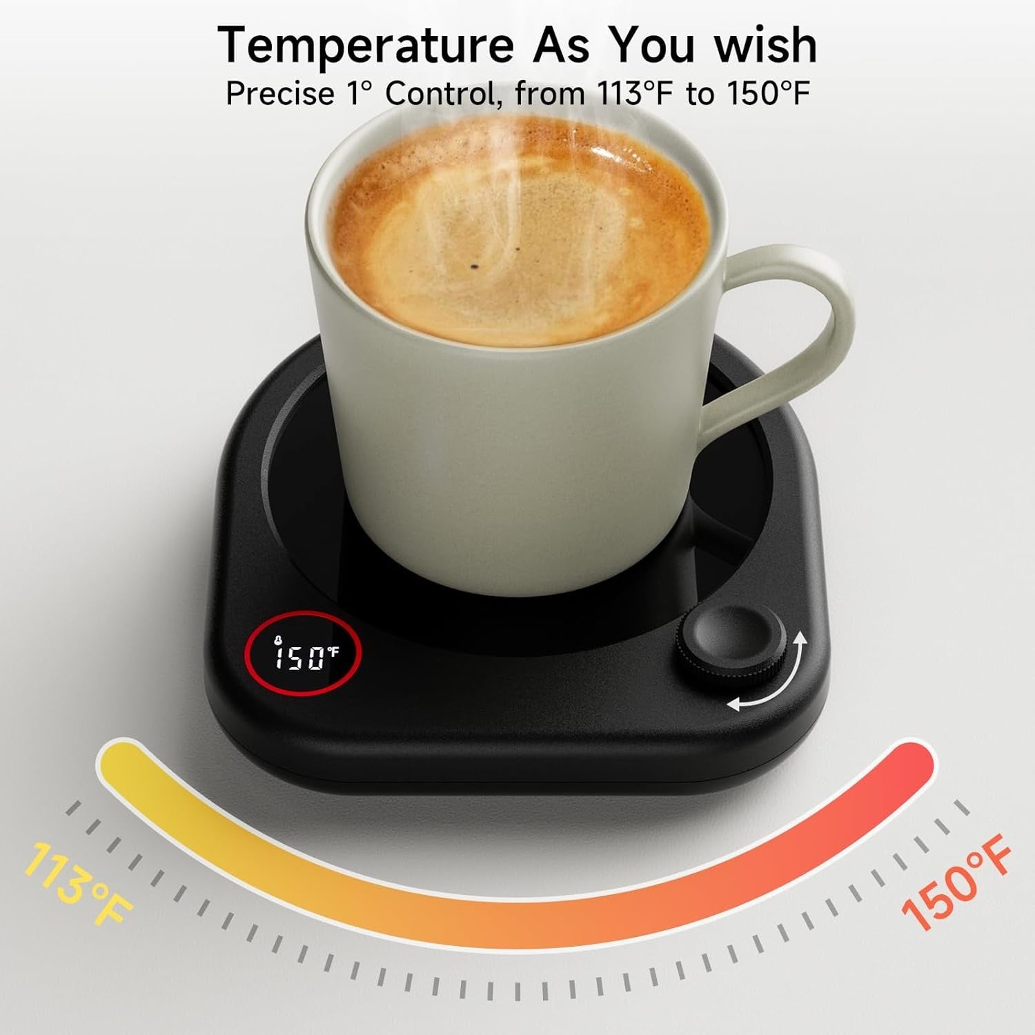 Coffee Mug Warmer Desk Heater Temp Display Auto Shut Off