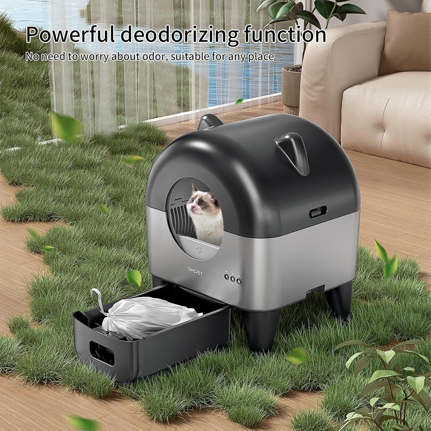 95L Self Cleaning Cat Litter Box APP Control Smart Multi Cat XL