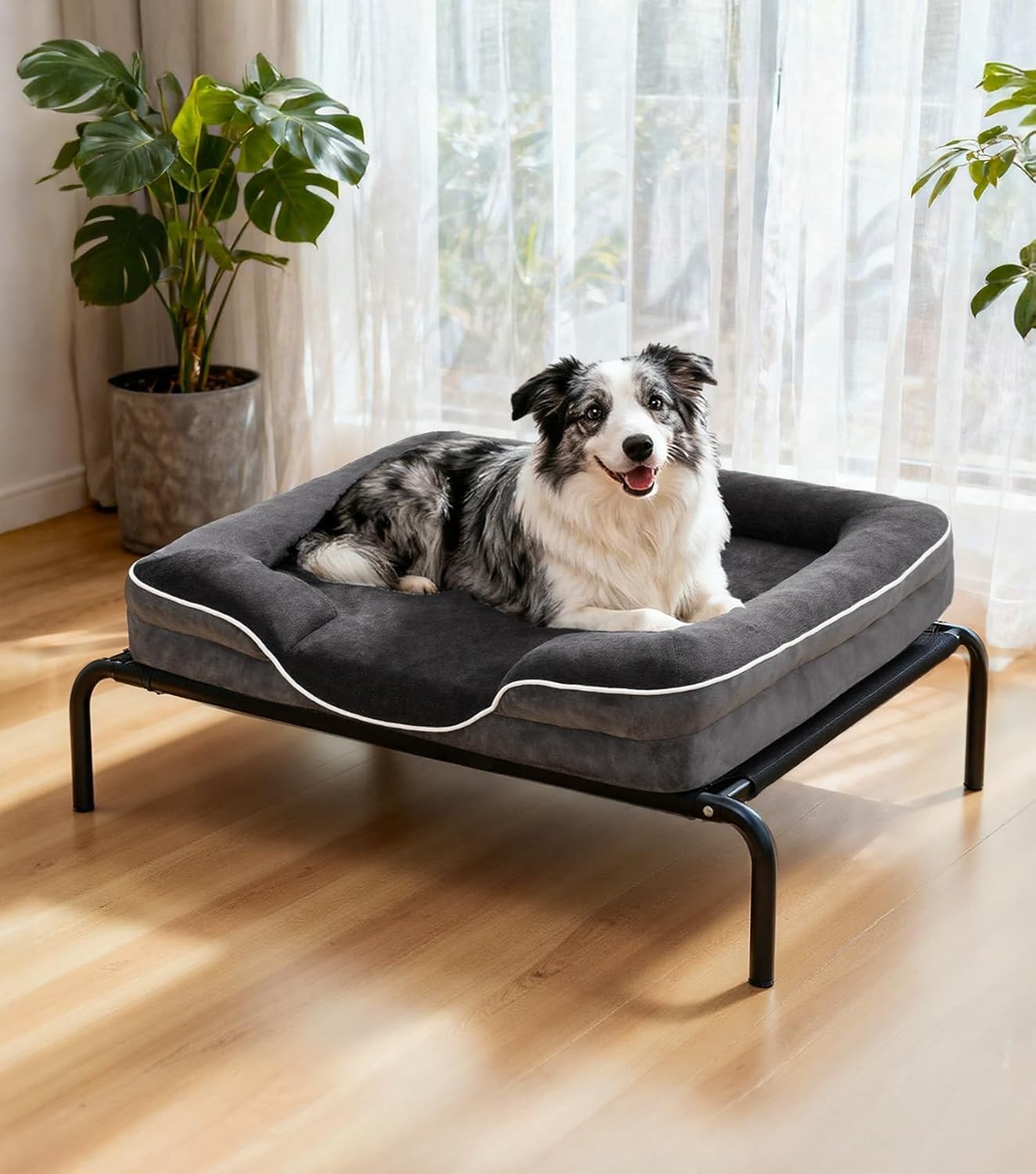 Large Orthopedic Dog Bed 89x63cm Memory Foam Washable