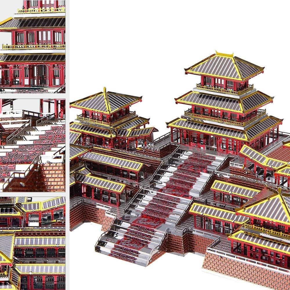3D Metal Puzzle Model Kit - Scenic Building Craft, 186 Pieces, 12Lx2WxH cm