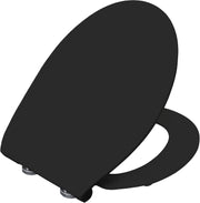 Slim Soft Close Toilet Seat Matt Black Antibacterial Click & Clean