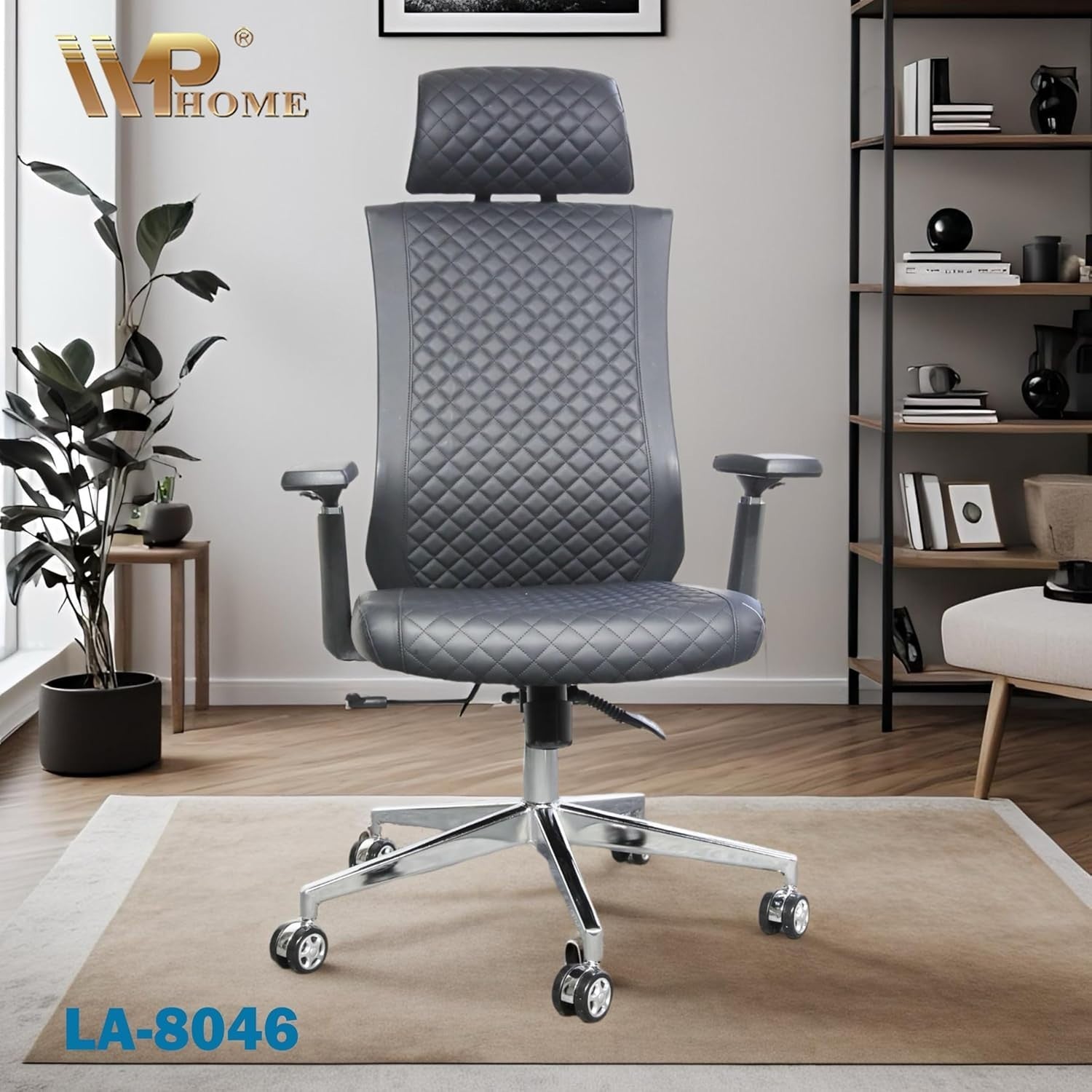 High Back Ergonomic Office Gaming Chair Adjustable Recline Faux Leather Black