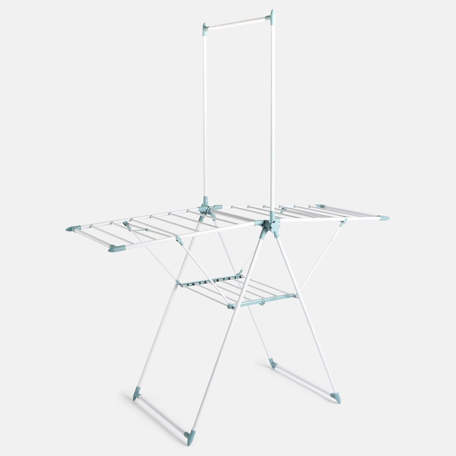 Clothes Airer X Wing Dryer Rack with Hanging Rail Folding Large Indoor Outdoor