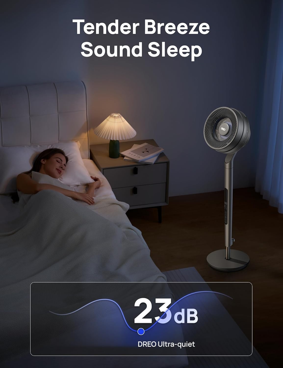 Smart Pedestal Fan 40–44" 10-Speed Quiet Cooling WiFi Voice Control Adjustable