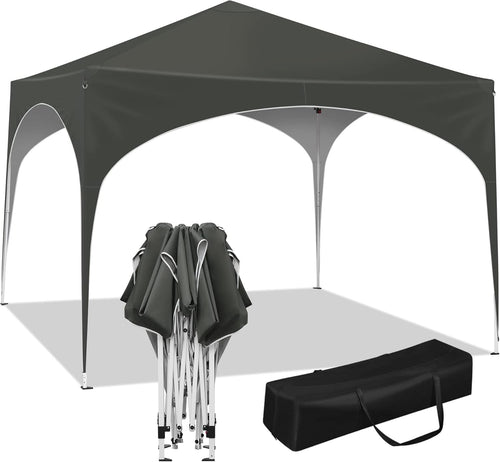 3x3M Pop-Up Gazebo Folding Event Tent Waterproof UV-Protected Grey