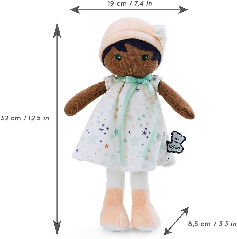 32cm Soft Fabric Baby Doll Pastel Star Dress Cuddly First Doll Gift Box